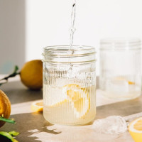 Ripple Mason Jar Wide 0.4 L - incl. RVS deksel (1 st.)