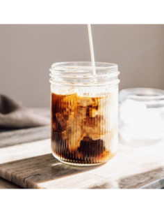 Ripple Mason Jar Wide 0.4 L - incl. RVS deksel (1 st.) 2