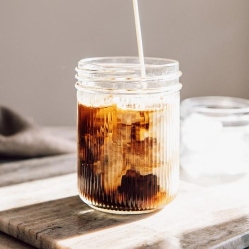 Ripple Mason Jar Wide 0.4 L - incl. RVS deksel (1 st.)