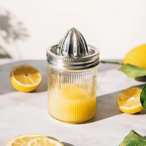 Ripple Mason Jar Wide 0.4 L - incl. RVS deksel (1 st.)