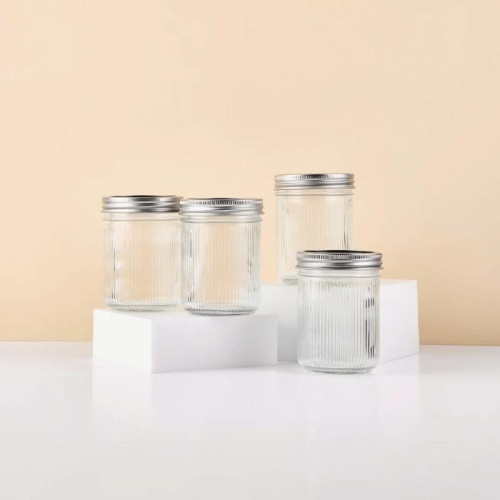 Ripple Mason Jar Wide 0.4 L - incl. RVS deksel (1 st.)