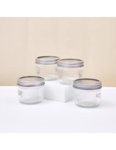 Ripple Mason Jar Wide 0.4 L - incl. RVS deksel (1 st.) 2