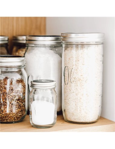 Oleni Mason Jar Wide 700 ml (4 stuks)