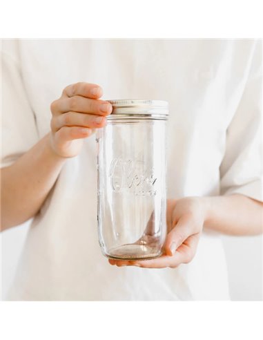 Oleni Mason Jar Wide 700 ml (4 stuks)
