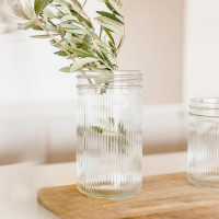 Ripple Mason Jar Wide 0.6 L - incl. RVS deksel (1 st.)