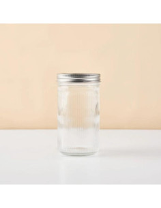 Ripple Mason Jar Wide 0.6 L - incl. RVS deksel (1 st.) 2