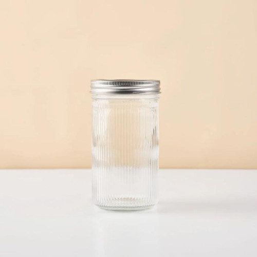 Ripple Mason Jar Wide 0.6 L - incl. RVS deksel (1 st.)