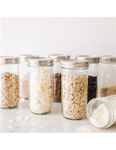 Oleni Mason Jar Wide 700 ml (4 stuks)