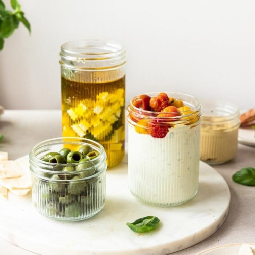 Ripple Mason Jar Wide 0.6 L - incl. RVS deksel (1 st.)