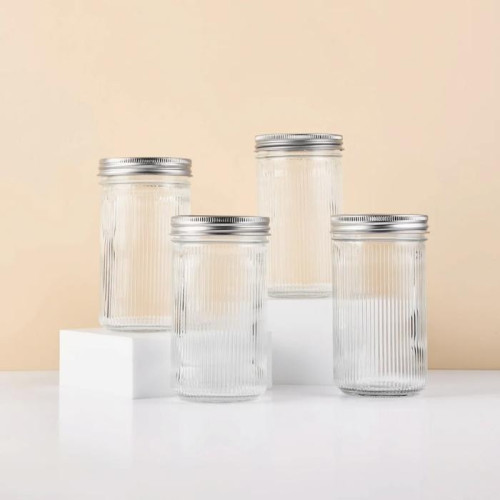 Ripple Mason Jar Wide 0.6 L - incl. RVS deksel (1 st.)