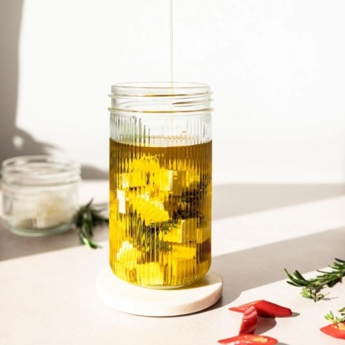 Ripple Mason Jar Wide 0.6 L - incl. RVS deksel (1 st.)