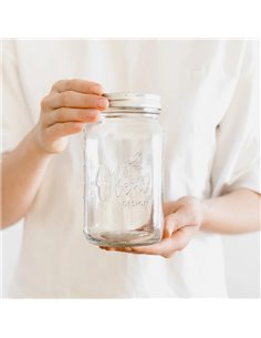 Oleni Mason Jar Wide 950 ml (4 stuks) 2