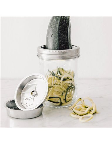 Mason Jar Spiraalsnijder RVS Wide