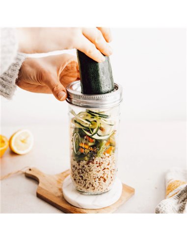 Mason Jar Spiraalsnijder RVS Wide