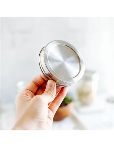 Mason Jar Deksel RVS 