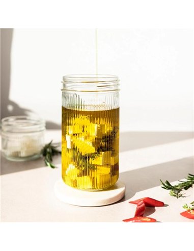 Ripple Mason Jar Wide 0.6 L - incl. RVS deksel (1 st.)