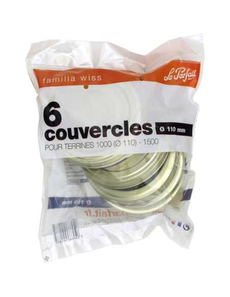 Le Parfait | Familia Wiss Deksels Ø 110 mm (6 stuks)