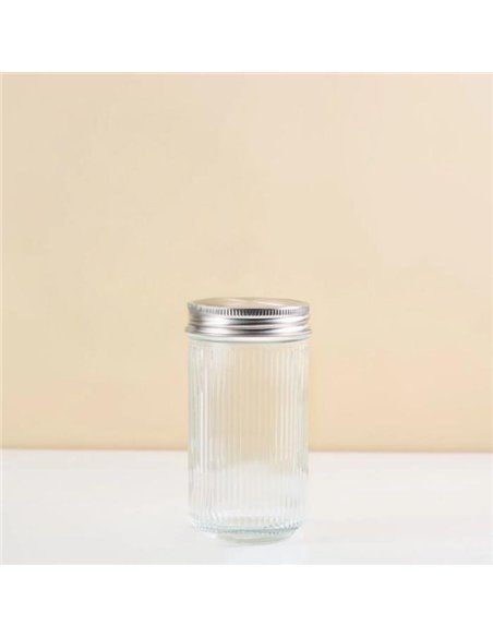 Ripple Mason Jar Regular 0,4 L - incl. RVS deksel (1 st.)
